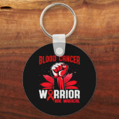 Bloedkanker krijgers zijn magische eenhoorn rode r sleutelhanger (Achterkant)