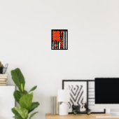 Bloedkanker Leukemie Vlag tegen kanker - Bewustzij Poster (Thuiskantoor)