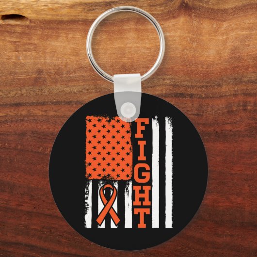 Bloedkanker Leukemie Vlag tegen kanker - Bewustzij Sleutelhanger (Achterkant)