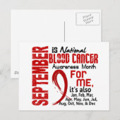 Bloedkanker - maand voor ME Briefkaart (Voorkant / Achterkant)