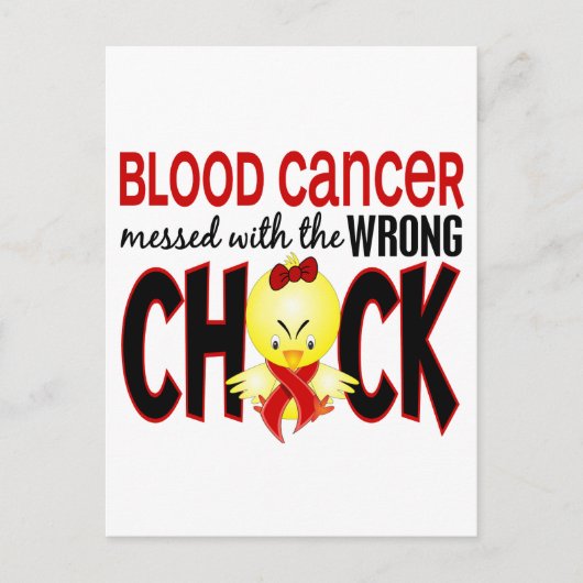 Bloedkanker met de verkeerde kuiken briefkaart (Voorkant)