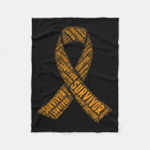 Bloedkanker overlevende woord art fleece deken (Voorkant)