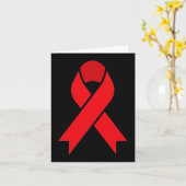 Bloedkanker Red Ribbon Week Awareness HIVAIDS AWA Kaart (Gele Bloem)