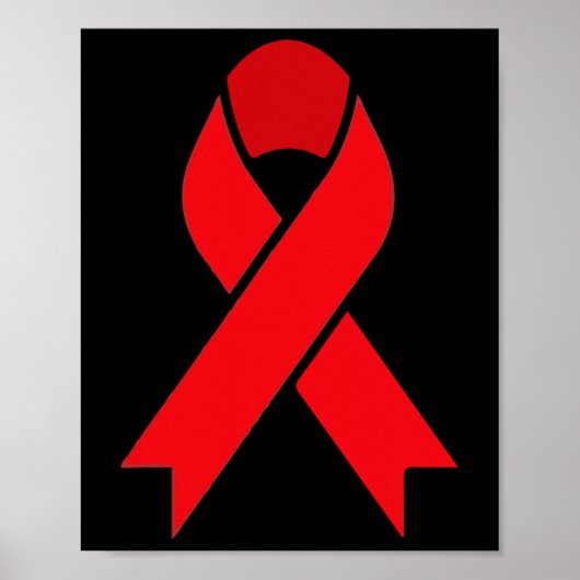 Bloedkanker Red Ribbon Week Awareness HIVAIDS AWA Poster (Voorkant)