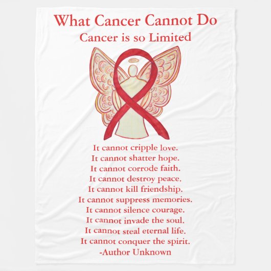 Bloedkanker Rood bewustzijn Fleece Deken (Voorkant)