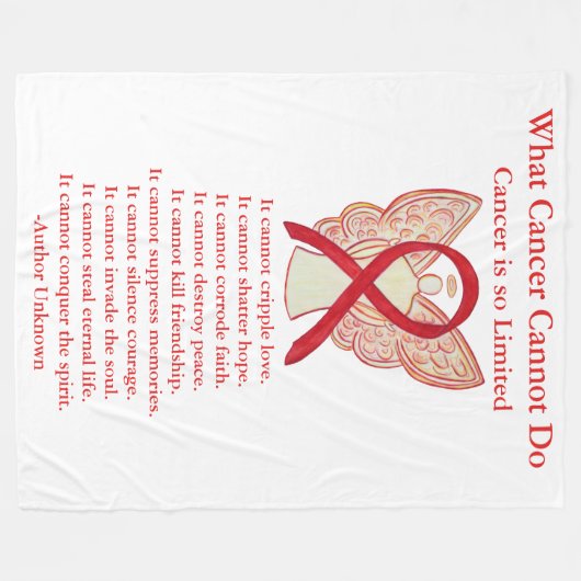 Bloedkanker Rood bewustzijn Fleece Deken (Voorkant (Horizontaal))