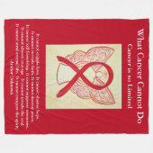 Bloedkanker Rood bewustzijn Lint Chemo Blanket Fleece Deken (Voorkant (Horizontaal))