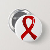 Bloedkanker Rood lint 3 Ronde Button 5,7 Cm (Voorkant /achterkant)