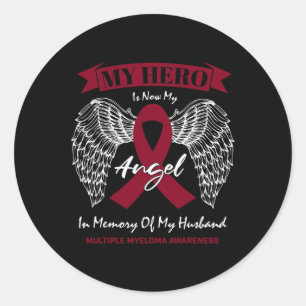 Bloedkanker ter herinnering aan multipel myeloom v ronde sticker