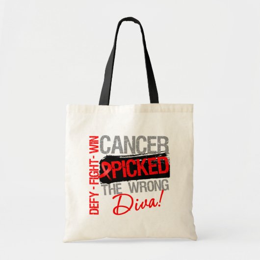 Bloedkanker toont de verkeerde diva tote bag (Voorkant)