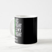 Bloedkanker Zijn Strijd Is Mijn Strijd Lymfoom Bew Koffiemok (Voorkant links)