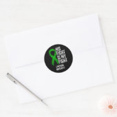 Bloedkanker Zijn Strijd Is Mijn Strijd Lymfoom Bew Ronde Sticker (Envelop)