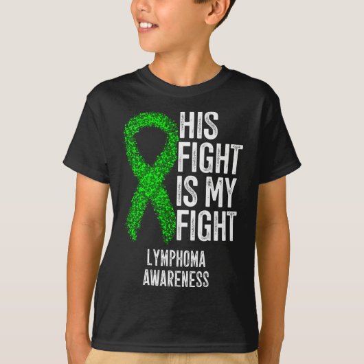 Bloedkanker Zijn Strijd Is Mijn Strijd Lymfoom Bew T-shirt (Voorkant)
