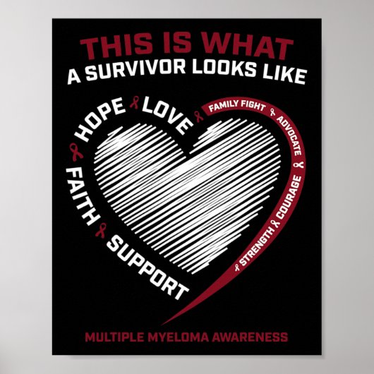 Bloedkankerbewustzijnsproducten multipel myeloom S Poster (Voorkant)