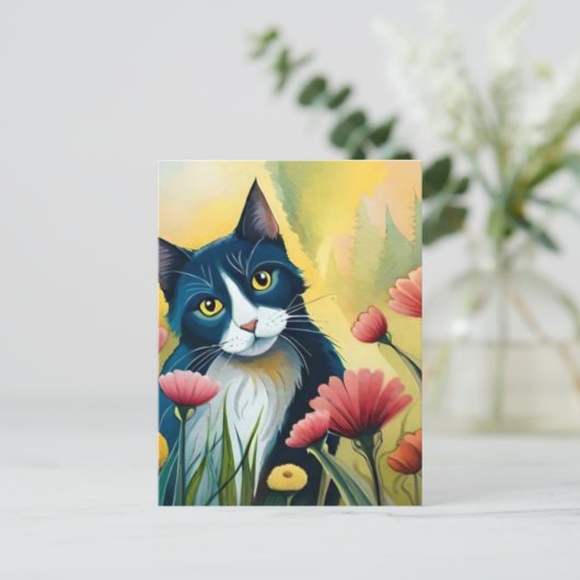 Bloedkat Briefkaart (Staand voorkant)