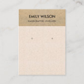 BLOEDKERAMISCHE TERRACOTTA TEXTURE EARRING DISPLAY VISITEKAARTJE (Voorkant)