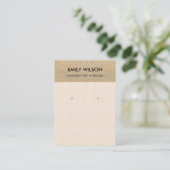 BLOEDKERAMISCHE TERRACOTTA TEXTURE EARRING DISPLAY VISITEKAARTJE (Staand voorkant)