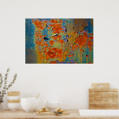 Bloedkleuren 100 jaar rust en verf poster (Keuken)