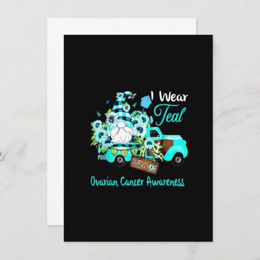 Bloedkoepel Overlevende eierstokkanker Kaart (Voorkant / Achterkant)