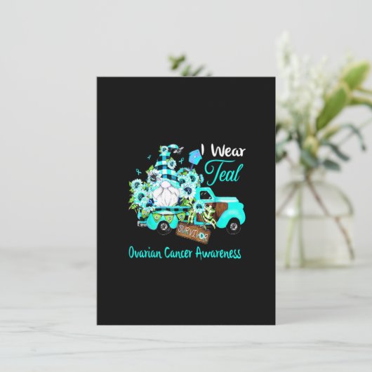 Bloedkoepel Overlevende eierstokkanker Kaart (Staand voorkant)