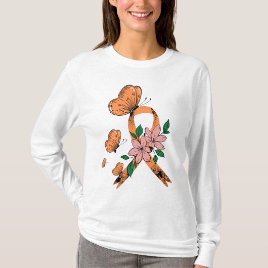 Bloedleukemie Kankerbewustzijnsverlies leukemiepat T-shirt (Voorkant)