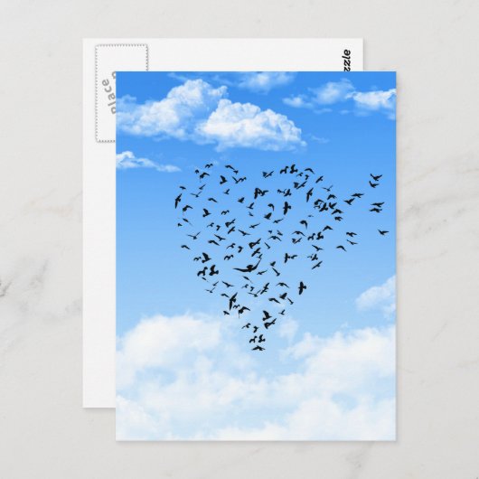 Bloedliefdeshart Briefkaart (Voorkant / Achterkant)