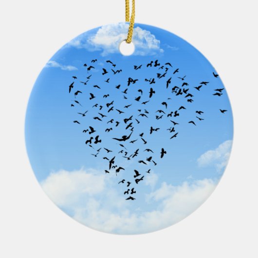 Bloedliefdeshart Keramisch Ornament (Voorkant)