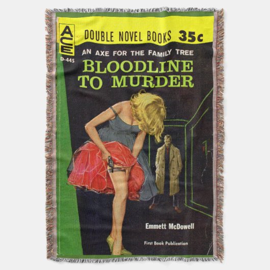 Bloedlijn naar Murder pulp cover Deken (Voorkant Verticaal)