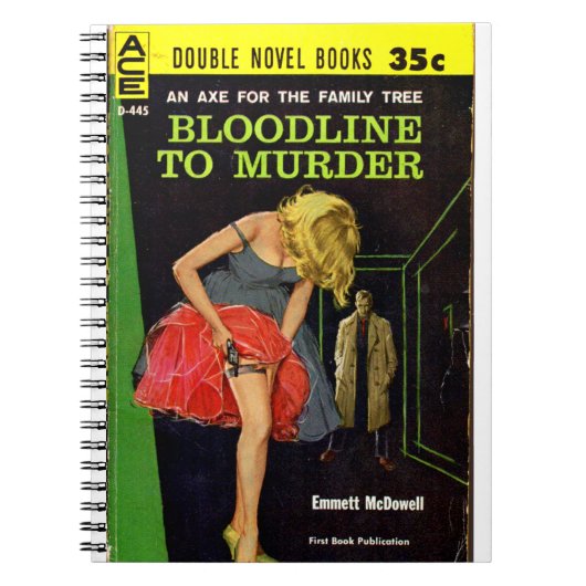 Bloedlijn naar Murder pulp cover Notitieboek (Voorkant)