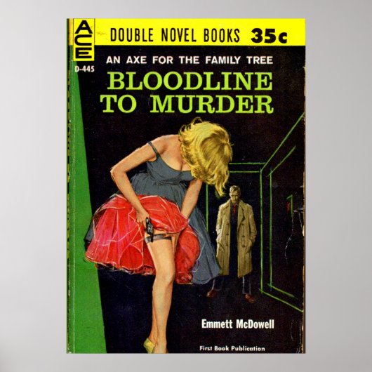 Bloedlijn naar Murder pulp cover Poster (Voorkant)