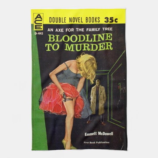 Bloedlijn naar Murder pulp cover Theedoek (Verticaal)