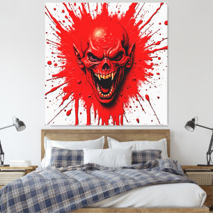 Bloedlust: de wraakzuchtige vampier canvas afdruk