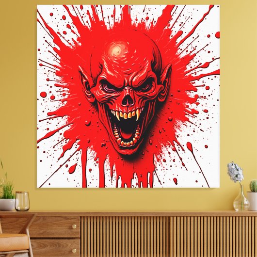 Bloedlust: de wraakzuchtige vampier canvas afdruk (Insitu (Woonkamer))