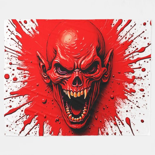 Bloedlust: de wraakzuchtige vampier fleece deken (Voorkant (Horizontaal))