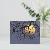 Bloedmaaltijd en nachtknobbels in Tree Silhouette Briefkaart (Staand voorkant)