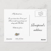 Bloedmaaltijd en nachtknobbels in Tree Silhouette Briefkaart (Achterkant)