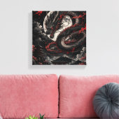 Bloedmaan Draak Canvas Afdruk (Insitu (Woonkamer))