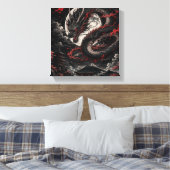 Bloedmaan Draak Canvas Afdruk (Insitu (Slaapkamer))