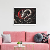 Bloedmaan Draak Canvas Afdruk (Insitu (Woonkamer))