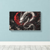 Bloedmaan Draak Canvas Afdruk (Insitu (Houten vloer))