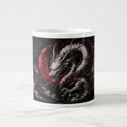 Bloedmaan Draak Grote Koffiekop (Voorkant)