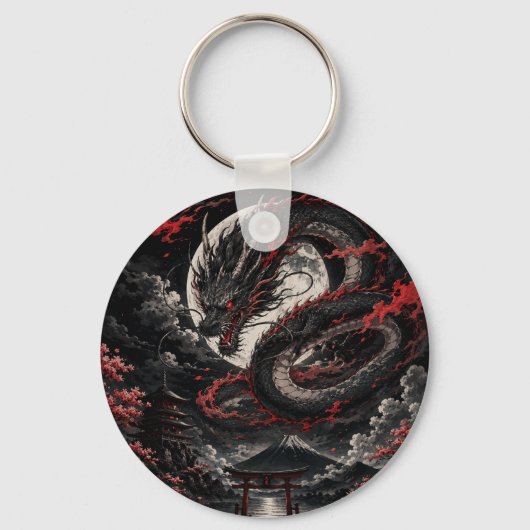 Bloedmaan Draak Sleutelhanger (Voorkant)
