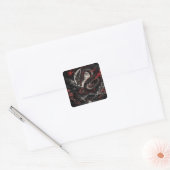 Bloedmaan Draak Vierkante Sticker (Envelop)