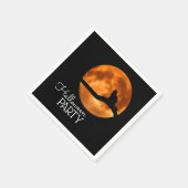 Bloedmaan en kat Silhouette, partij Halloween Servet (Hoek)