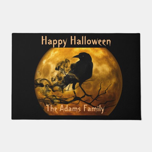 Bloedmaan en Zwarte Raven, Spooky Halloween Deurmat (Voorkant)