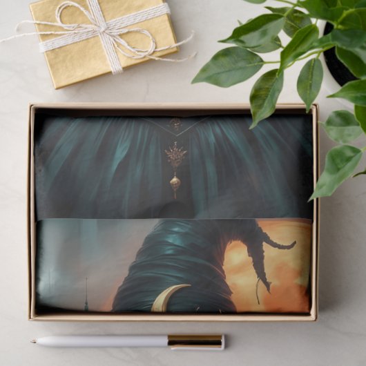 Bloedmaan Gothic Witch - Donkere fantasie Hallowee Tissuepapier (Geschenk)