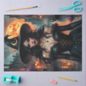 Bloedmaan Gothic Witch - Donkere fantasie Hallowee Tissuepapier (Craft)