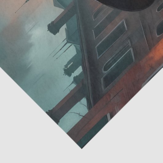 Bloedmaan Gothic Witch - Donkere fantasie Hallowee Tissuepapier (Detail)