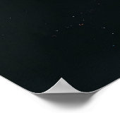 Bloedmaan Kerkhof Halloween met Donkere Mantel Poster (Hoek)