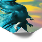 Bloedmaan T-Rex illustratie, Jurassic Dinosaur Poster (Hoek)